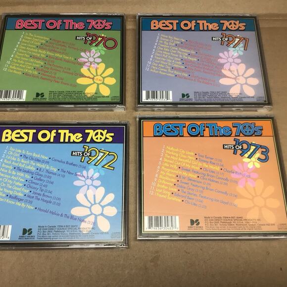 Best Of The 70s Hits 1970 1973 4 Cd Set Cardboard Case Used Good Condition - Picture 4 of 6